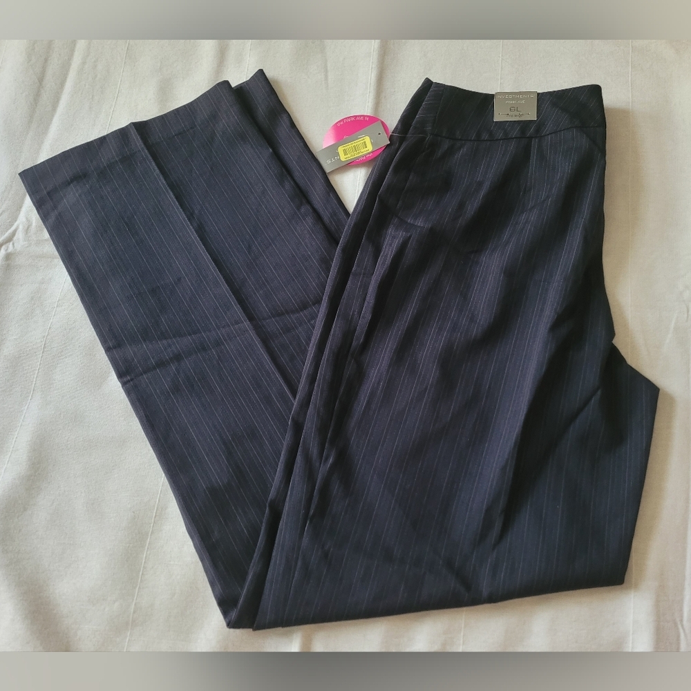 Investments Park Ave Sz 6 Long Striped Pants